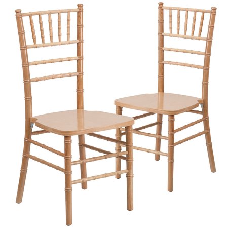 Flash Furniture HERCULES Series Natural Wood Chiavari Chair 2-XS-NATURAL-GG